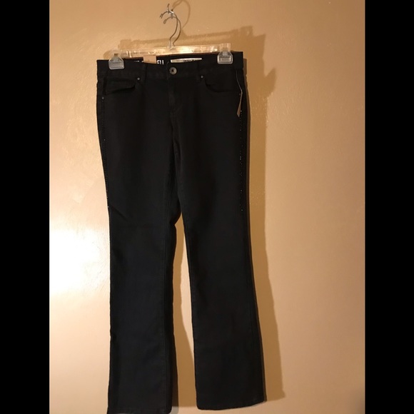 Dkny Denim - DKNY black denim jeans size 8, stretchy & pockets